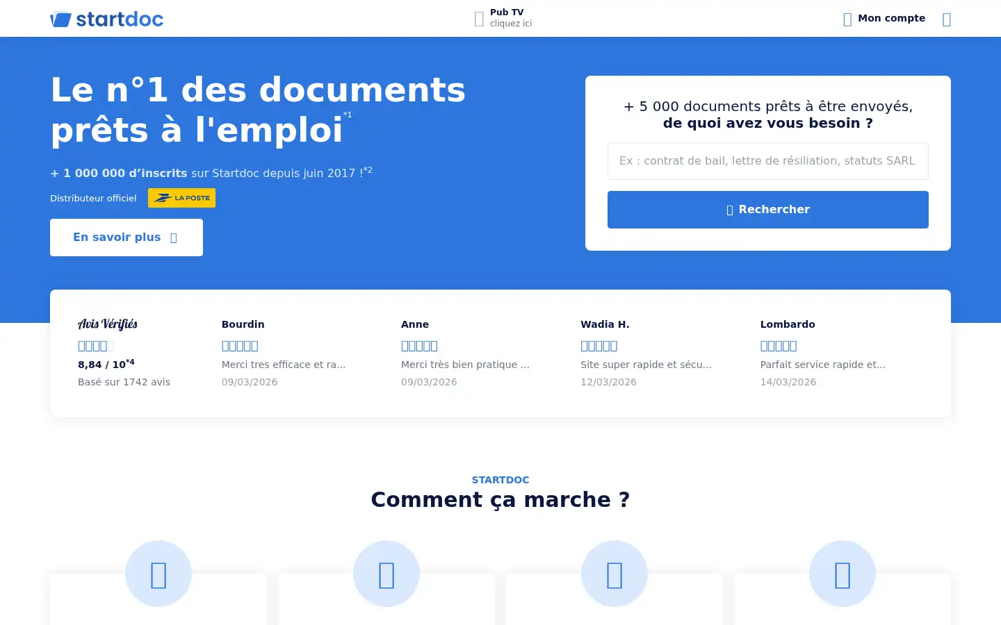 Screenshot of startdoc.fr