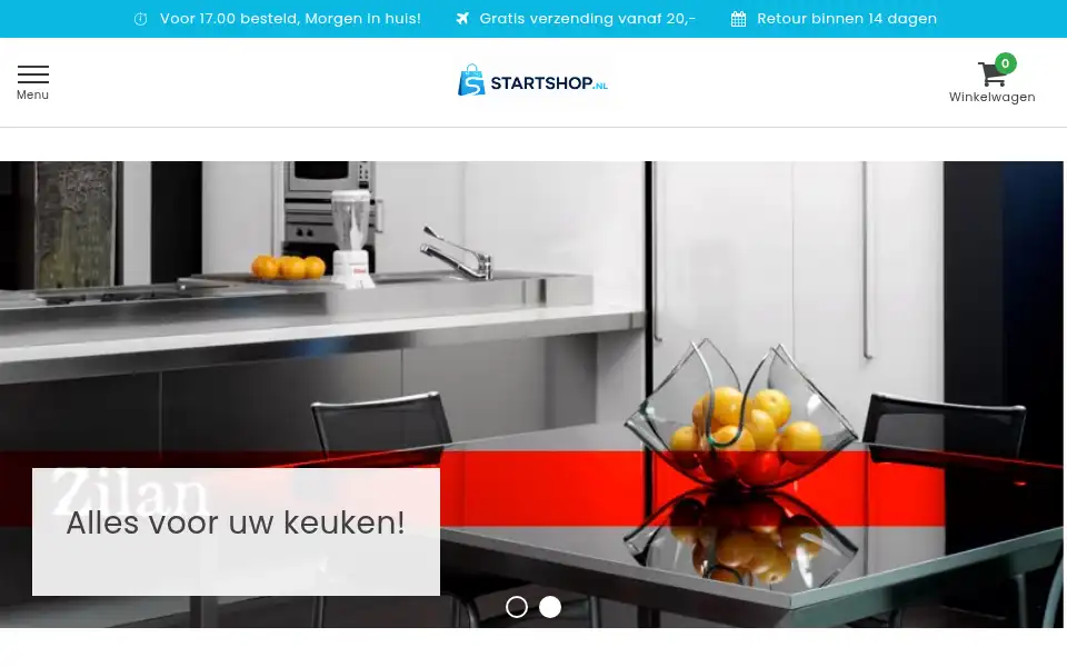 Screenshot of startshop.nl