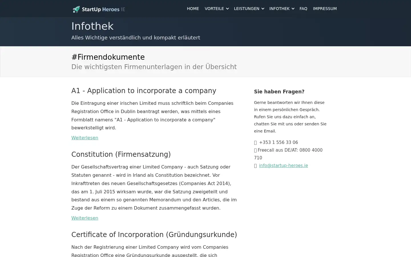 Screenshot of startup-heroes.ie