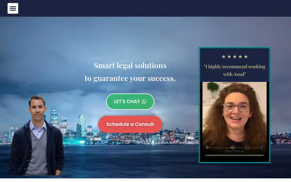 Screenshot of startuplawyer.co.il