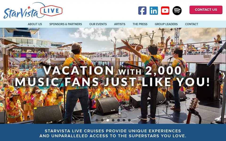 Screenshot of starvistalive.com