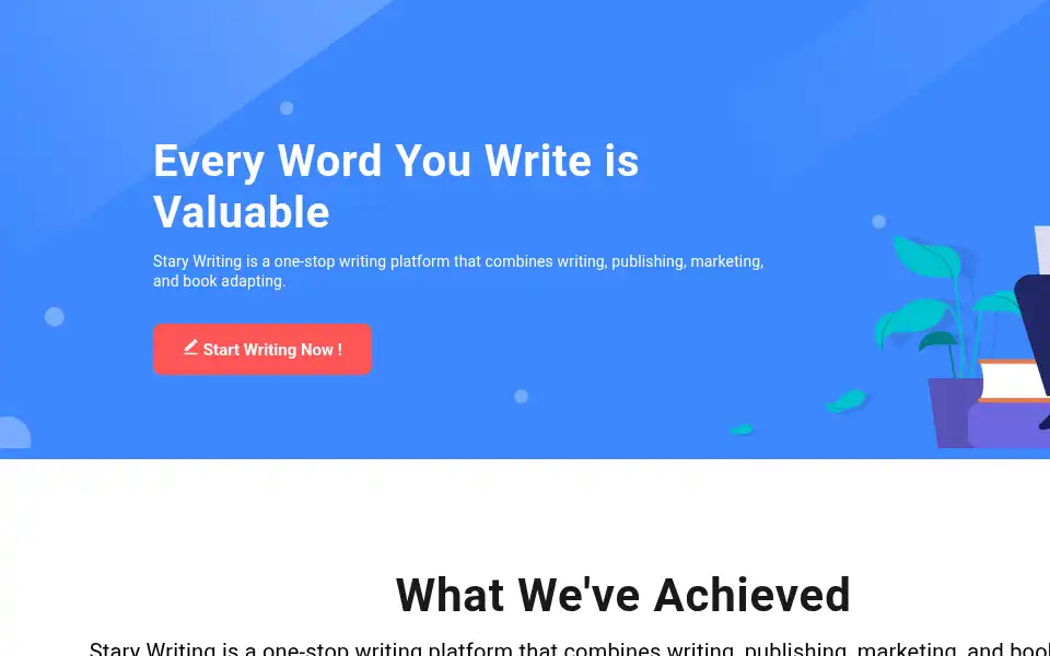 Screenshot of starywriting.com