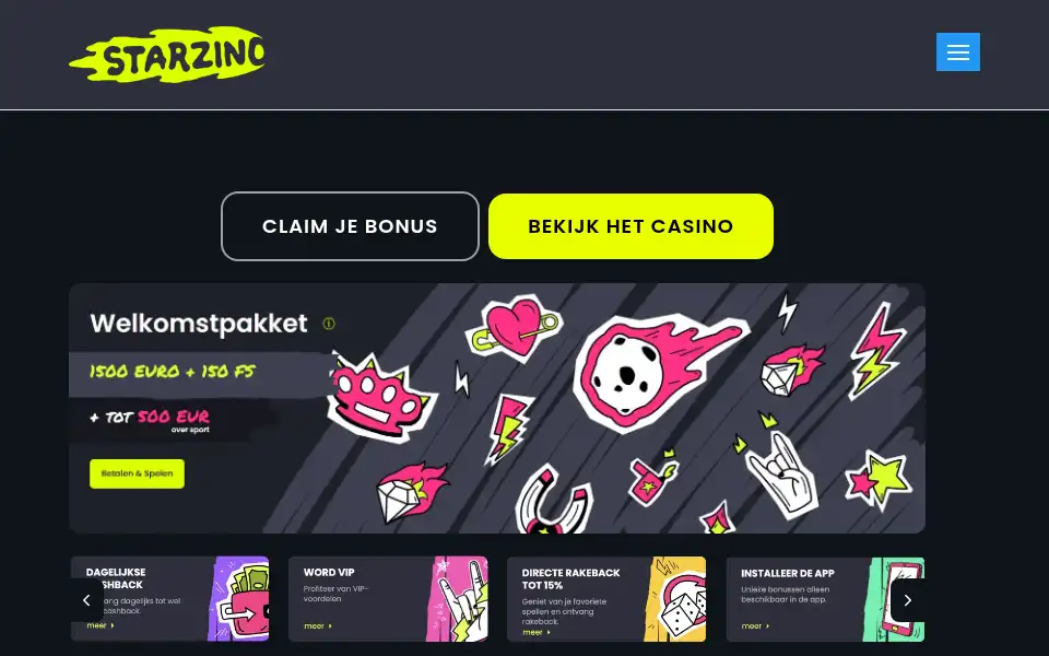 Screenshot of starzino-nl.net