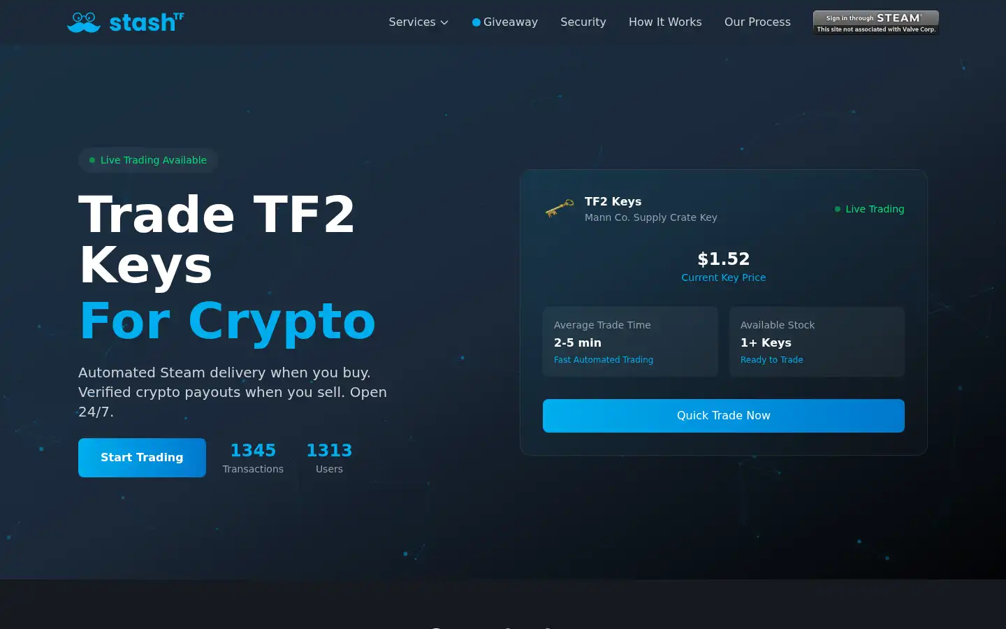 Screenshot of stash.tf