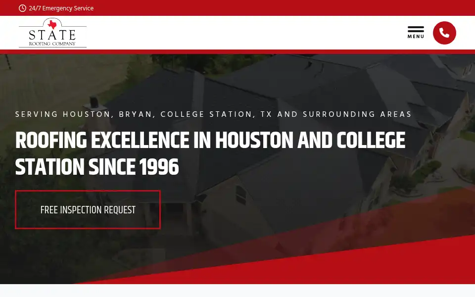 Screenshot of stateroofingtexas.com