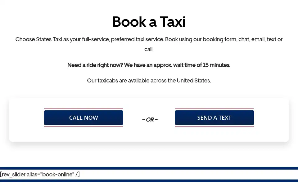 Screenshot of statestaxi.com