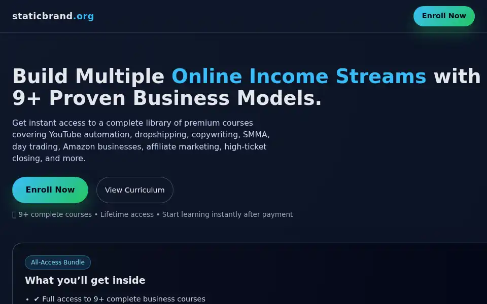 Screenshot of staticbrand.org