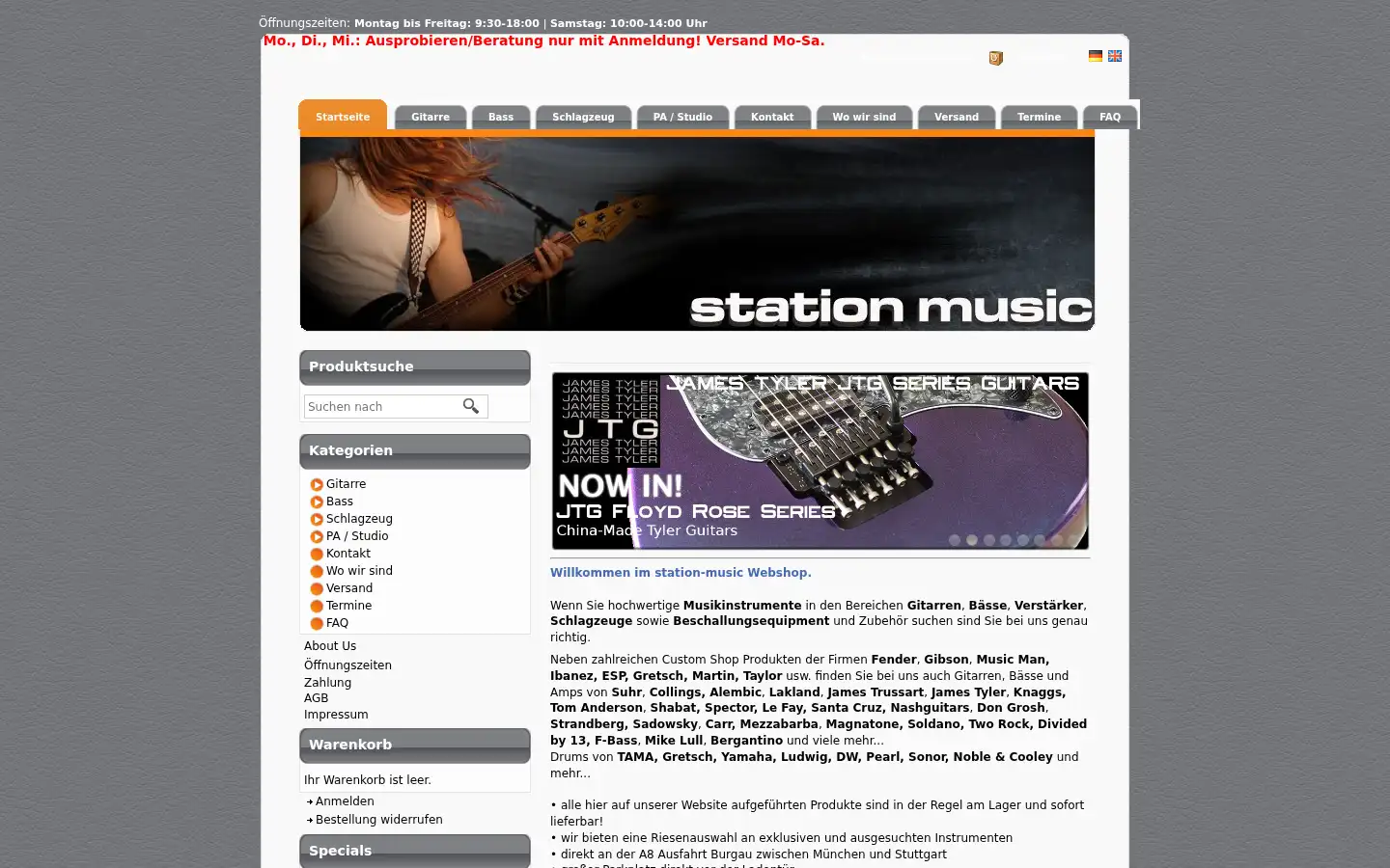Screenshot of station-musicshop.de