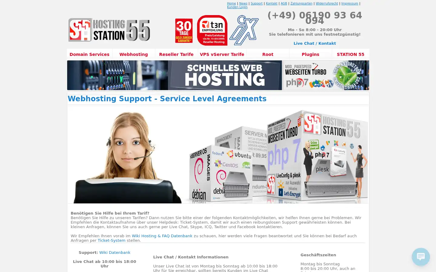 Screenshot of station55.de