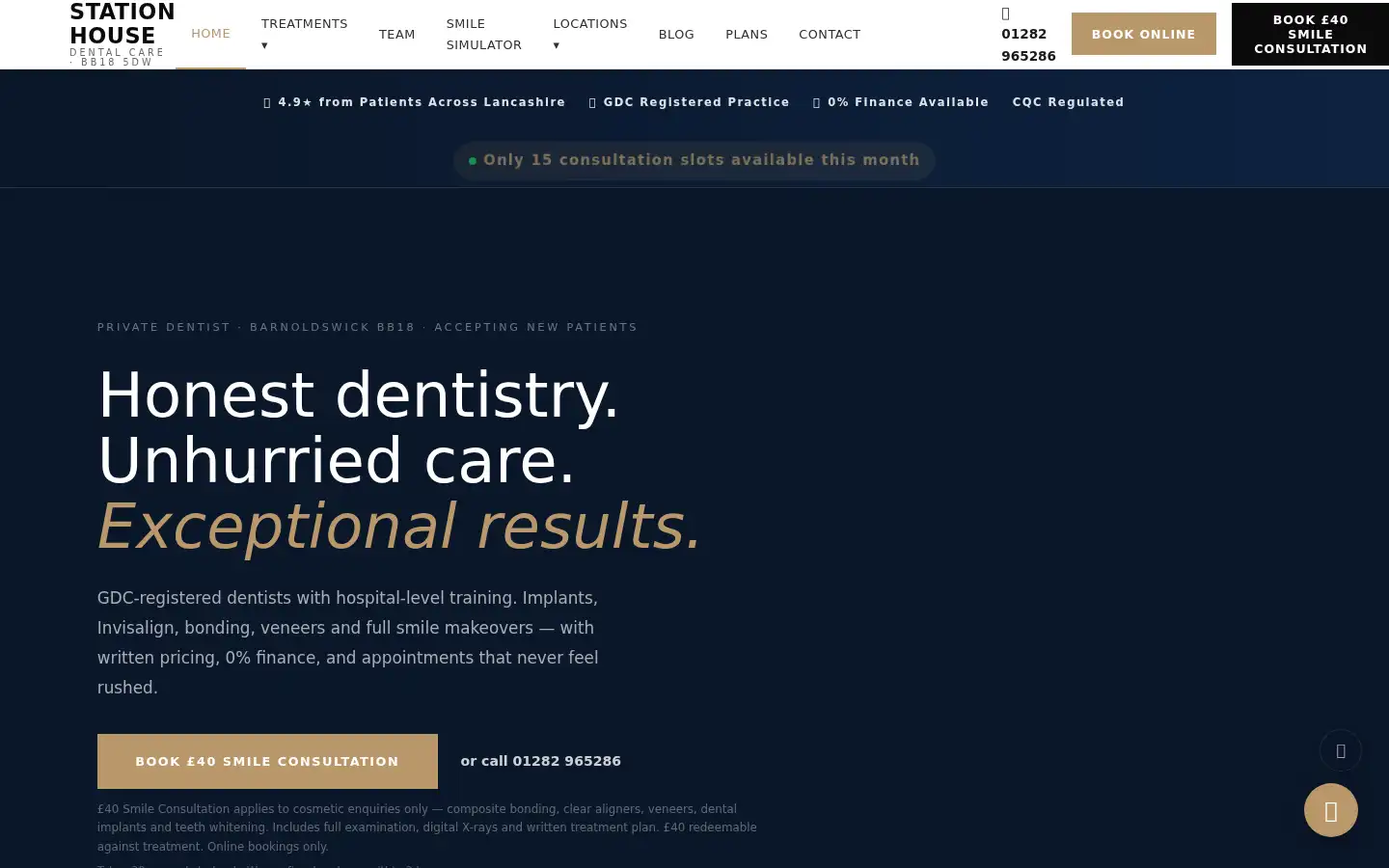 Screenshot of stationhousedentalcare.com