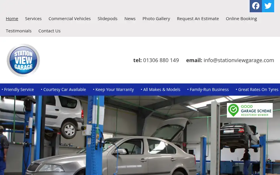 Screenshot of stationviewgarage.co.uk