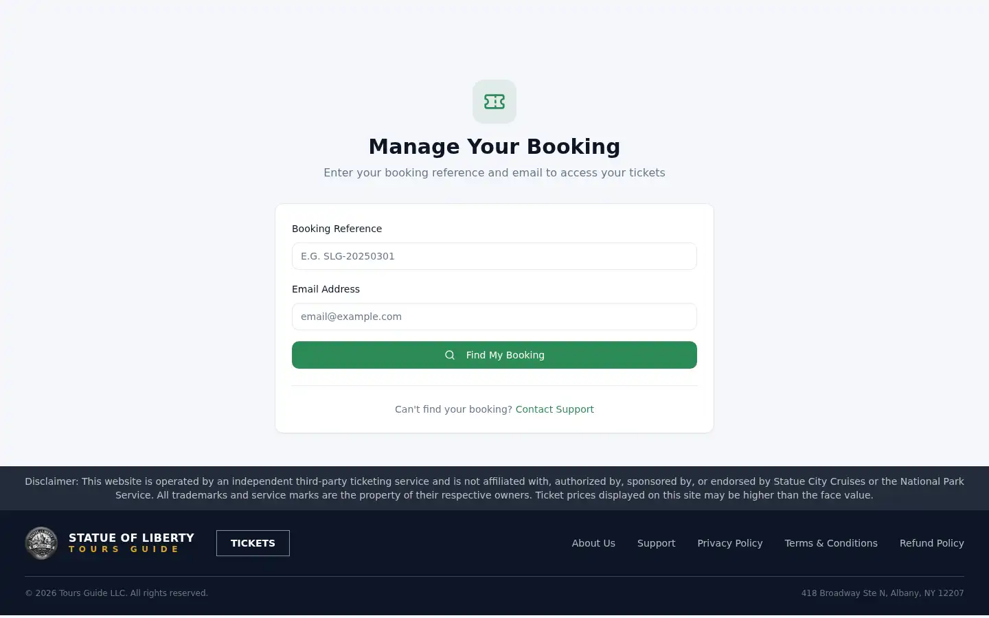 Screenshot of statueoflibertyguide.com