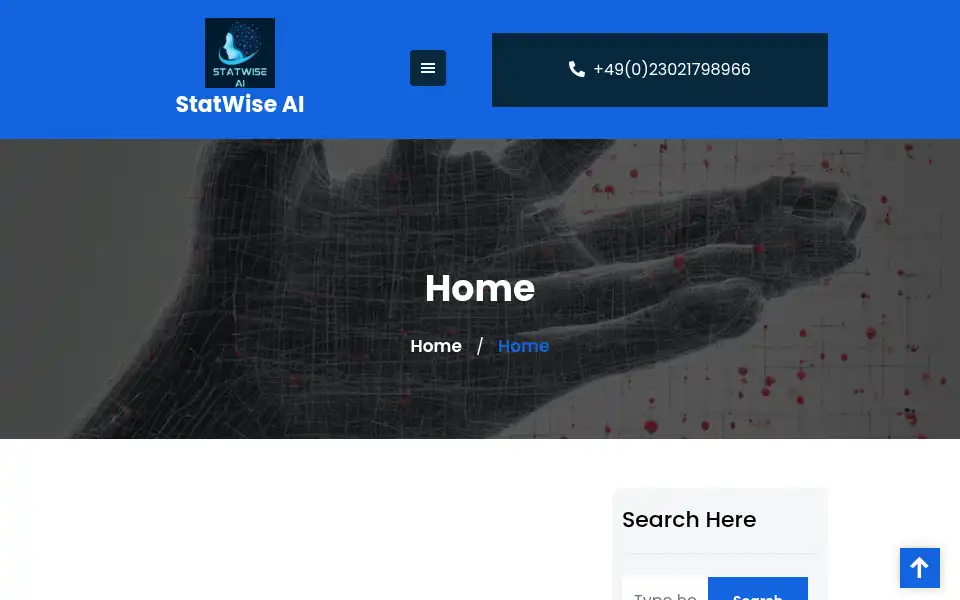 Screenshot of statwiseai.com