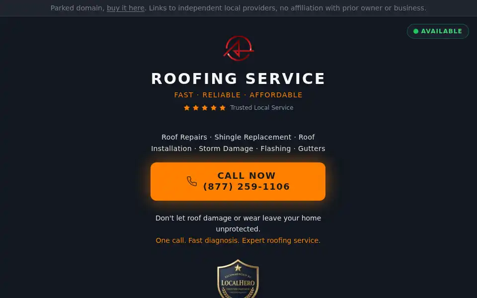 Screenshot of stauntonroofingpros.com