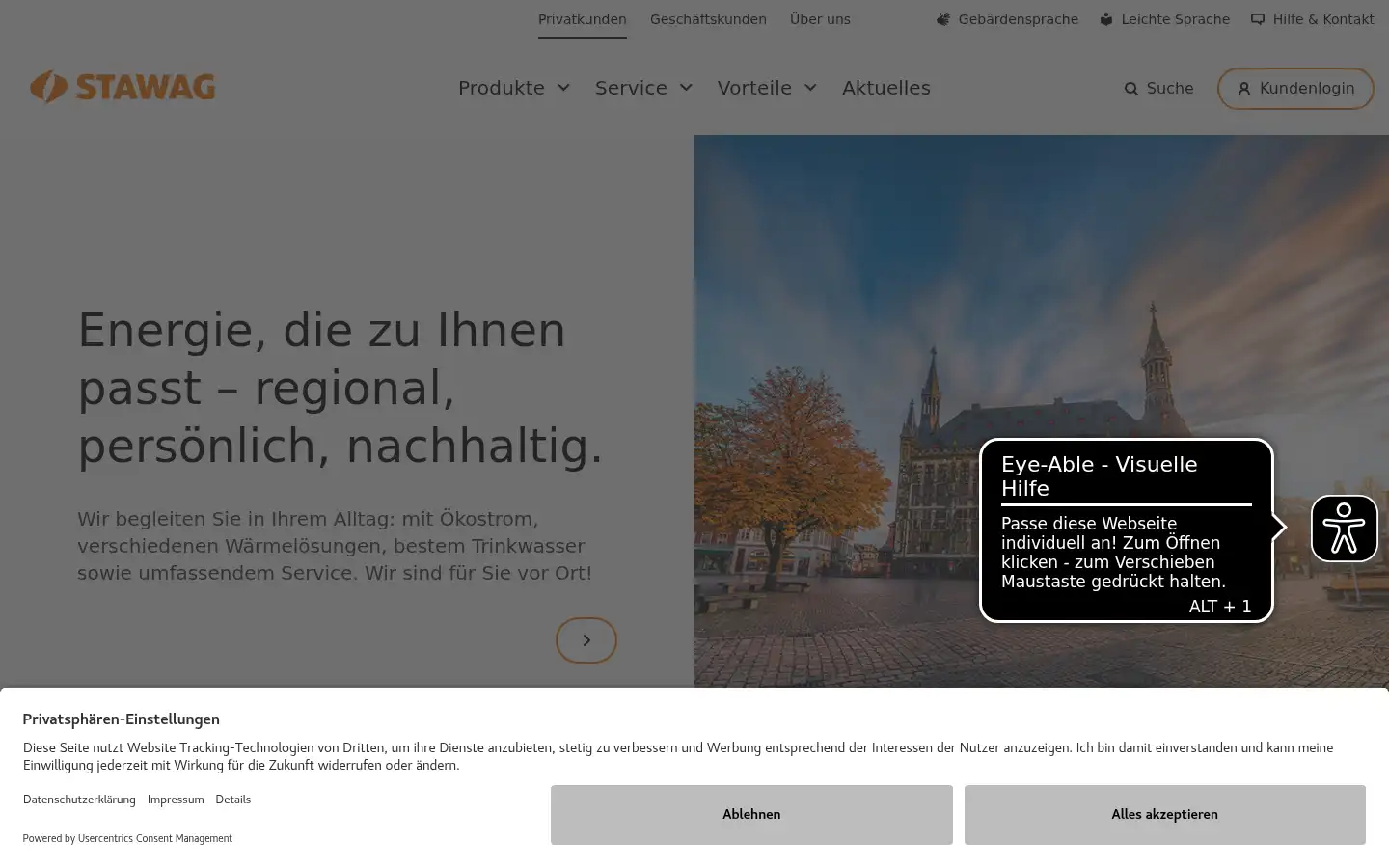 Screenshot of stawag.de