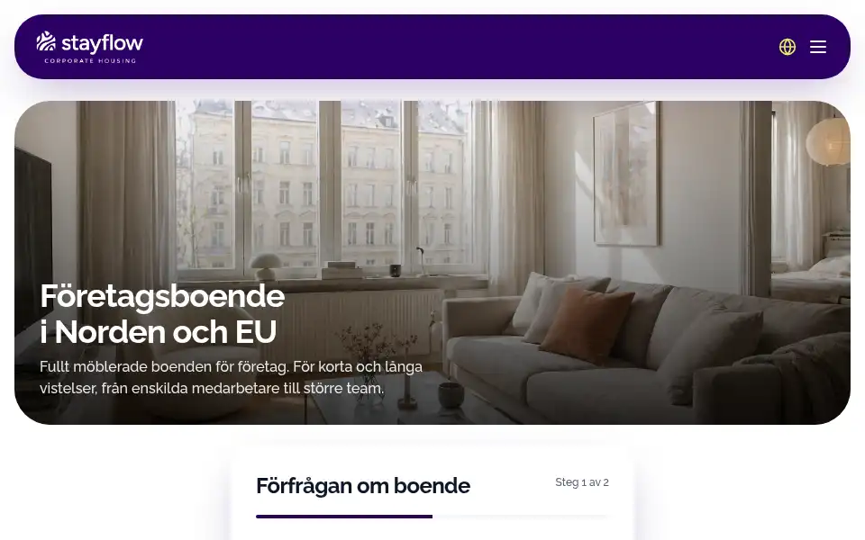 Screenshot of stayflow.se