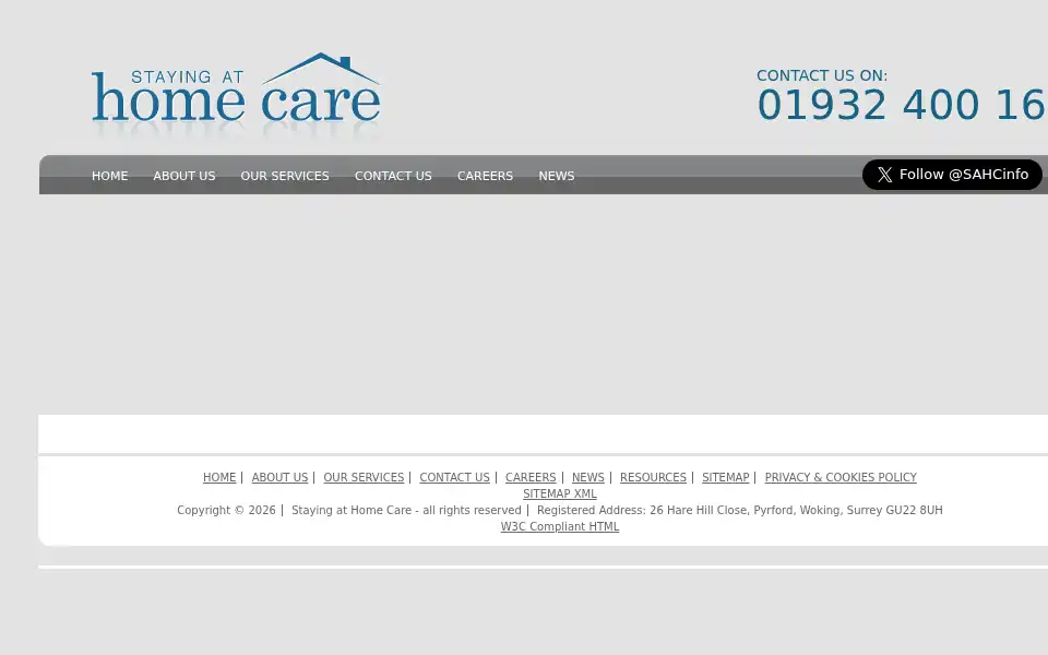 Screenshot of stayingathomecare.co.uk