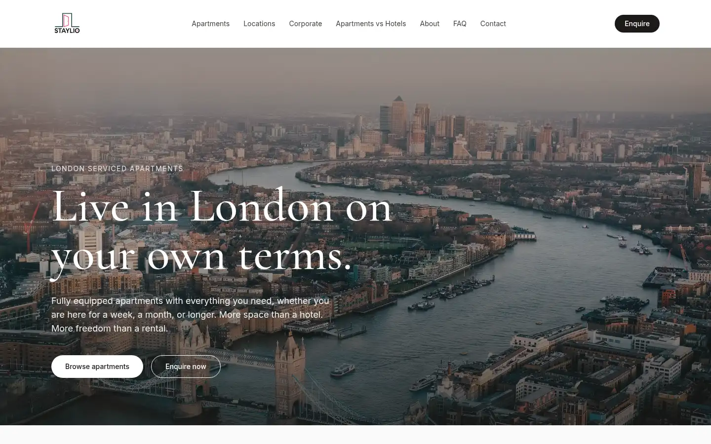 Screenshot of staylio.london