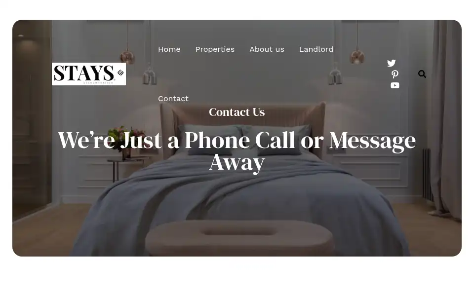 Screenshot of staysaccommodation.co.uk