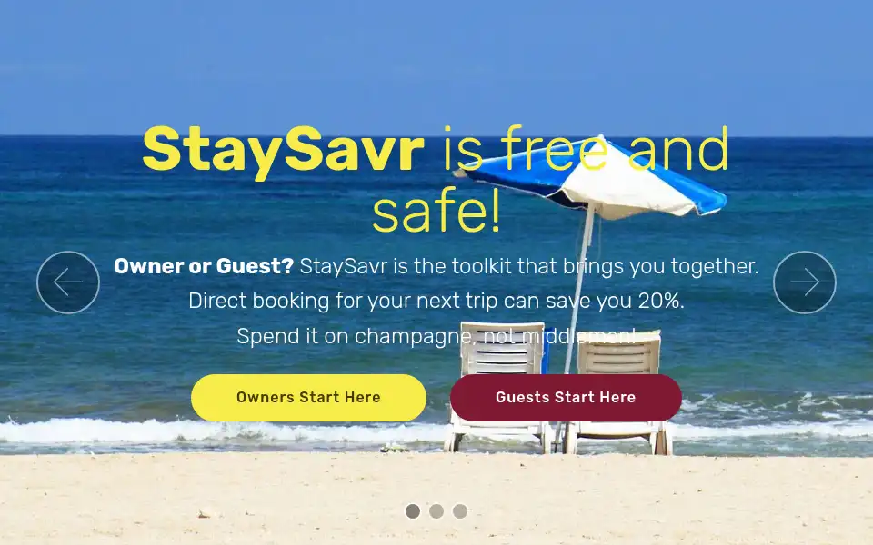 Screenshot of staysavr.com