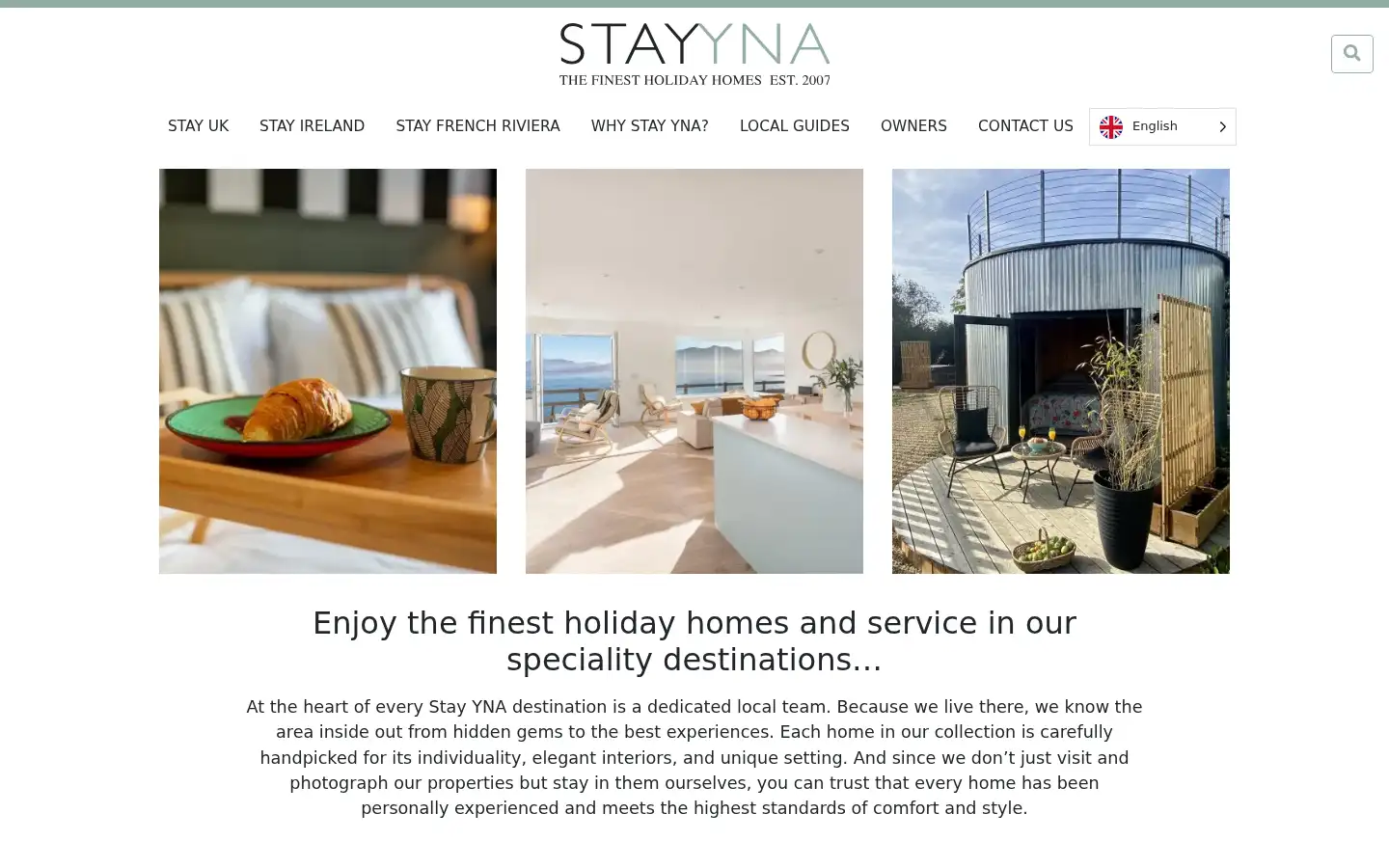 Screenshot of stayyna.com