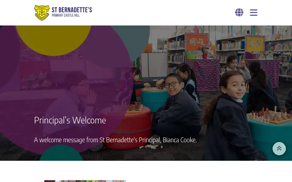 Screenshot of stbernadetteschill.catholic.edu.au