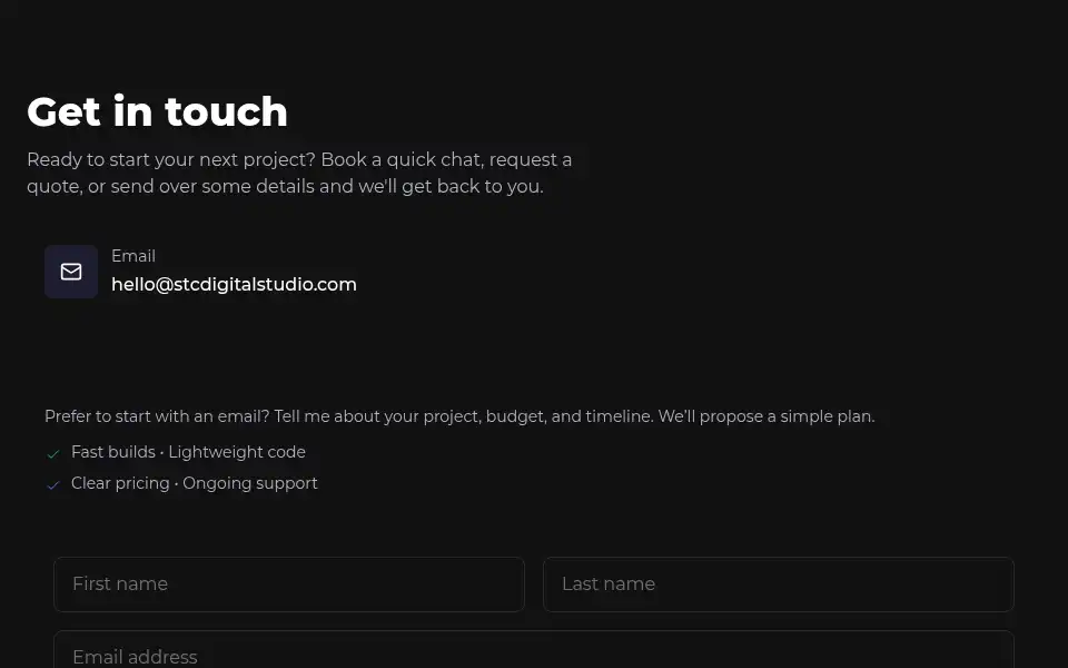 Screenshot of stcdigitalstudio.com