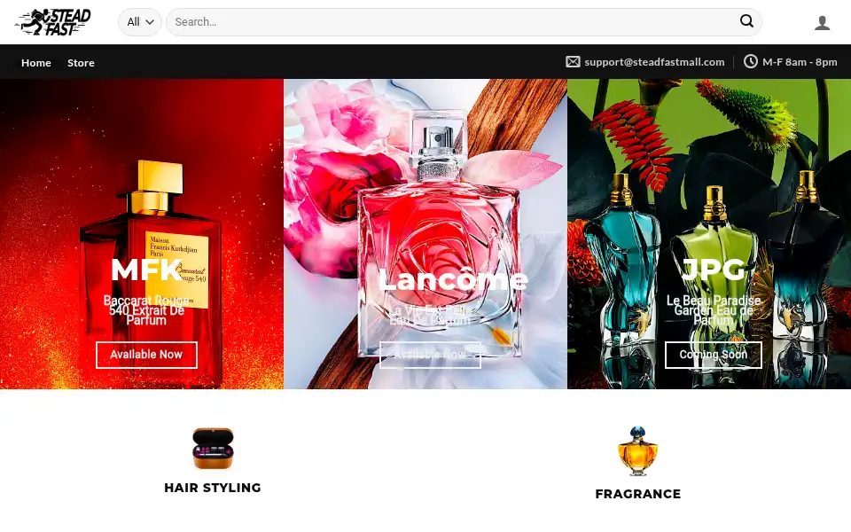 Screenshot of steadfastmall.com