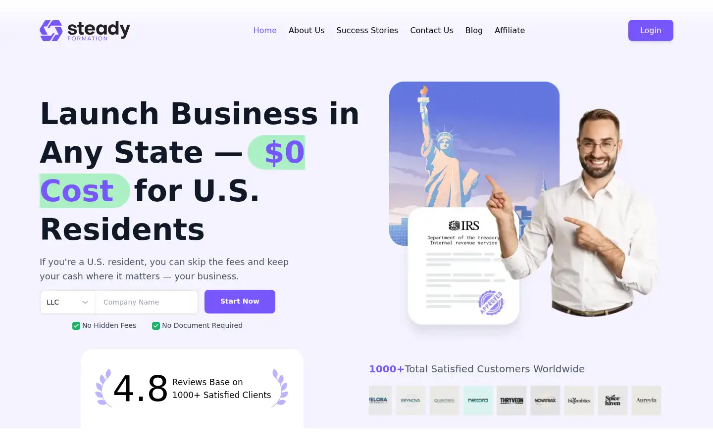 Screenshot of steadyformation.com