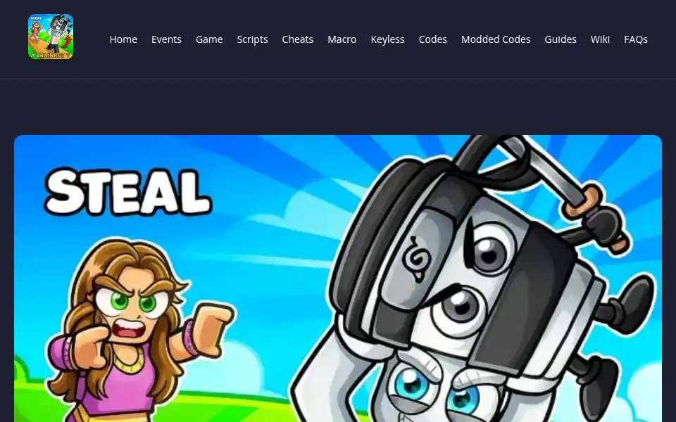 Screenshot of steal-abrainrot.com