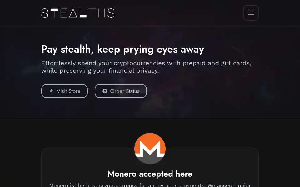 Screenshot of stealths.net