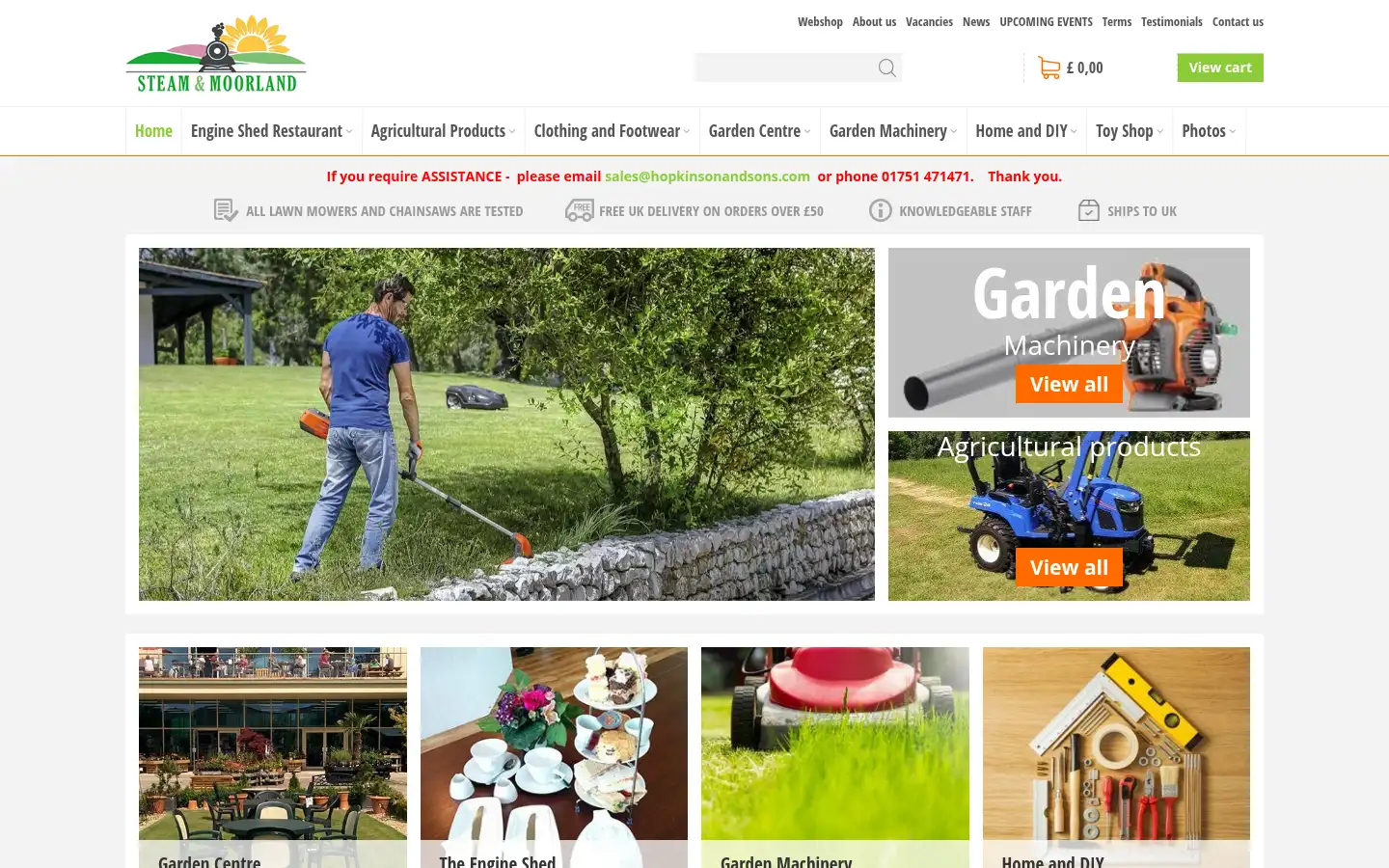Screenshot of steamandmoorland.com