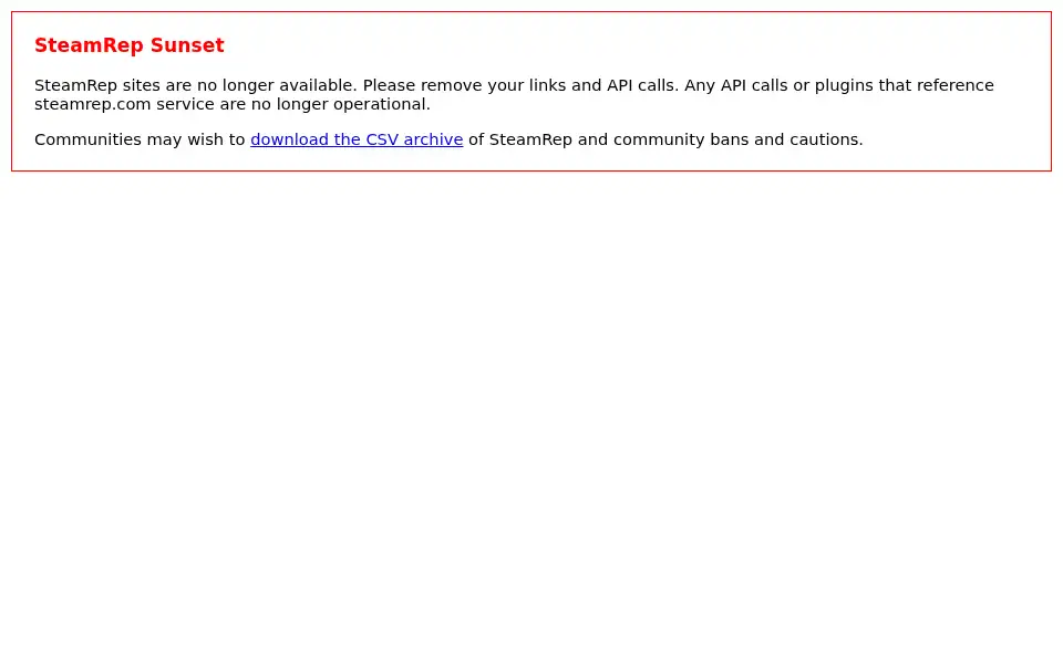 Screenshot of steamrep.com