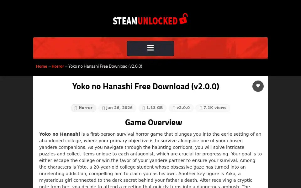 Screenshot of steamunlocked.org