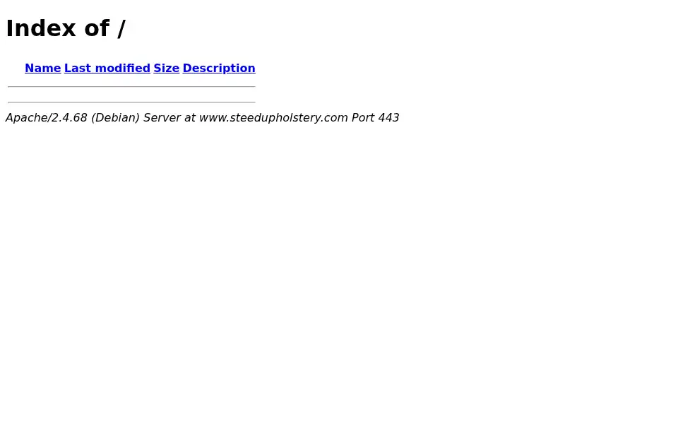Screenshot of steedupholstery.com