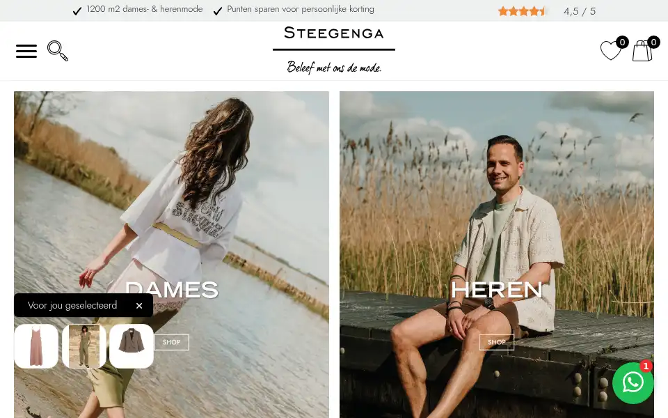 Screenshot of steegengamode.nl