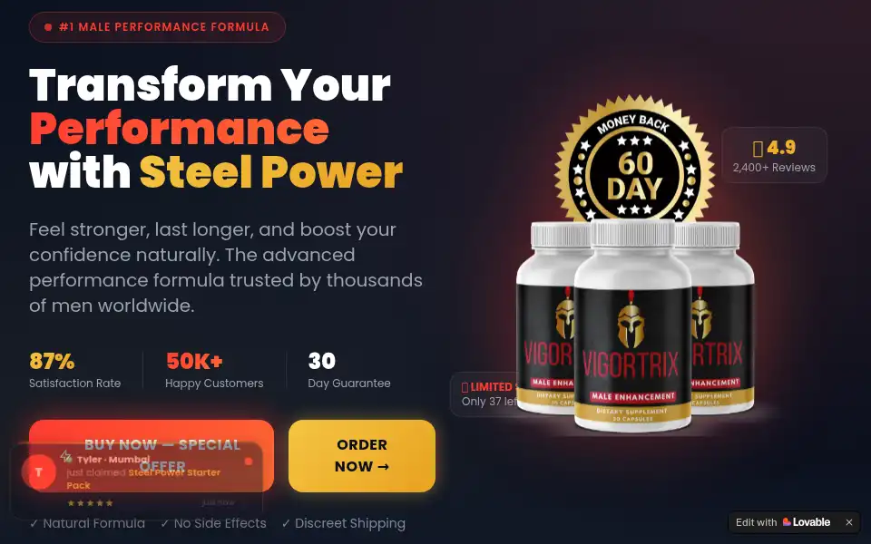 Screenshot of steel-power-male-enhancement-official.lovable.app