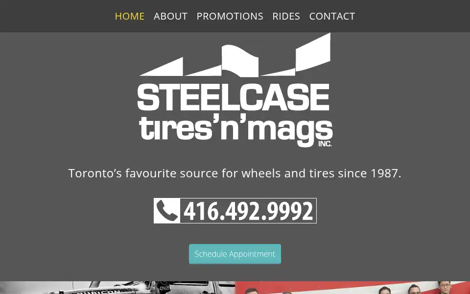 Screenshot of steelcasetires.ca