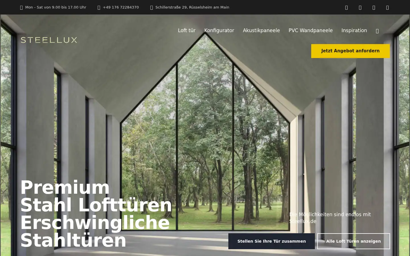 Screenshot of steellux.de