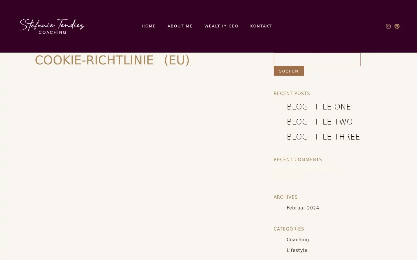 Screenshot of stefanietendies.de