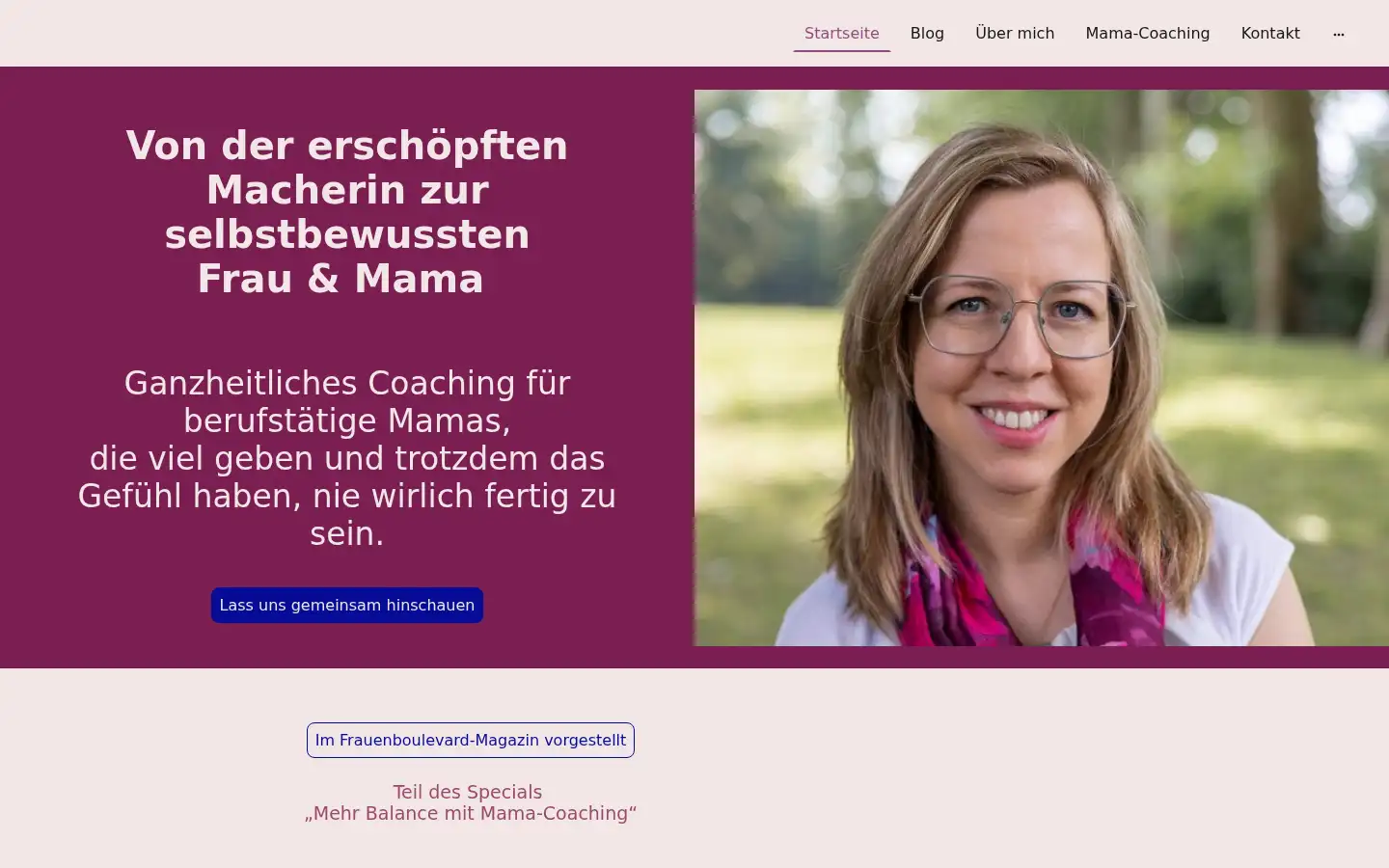 Screenshot of steffi-temesvary.de