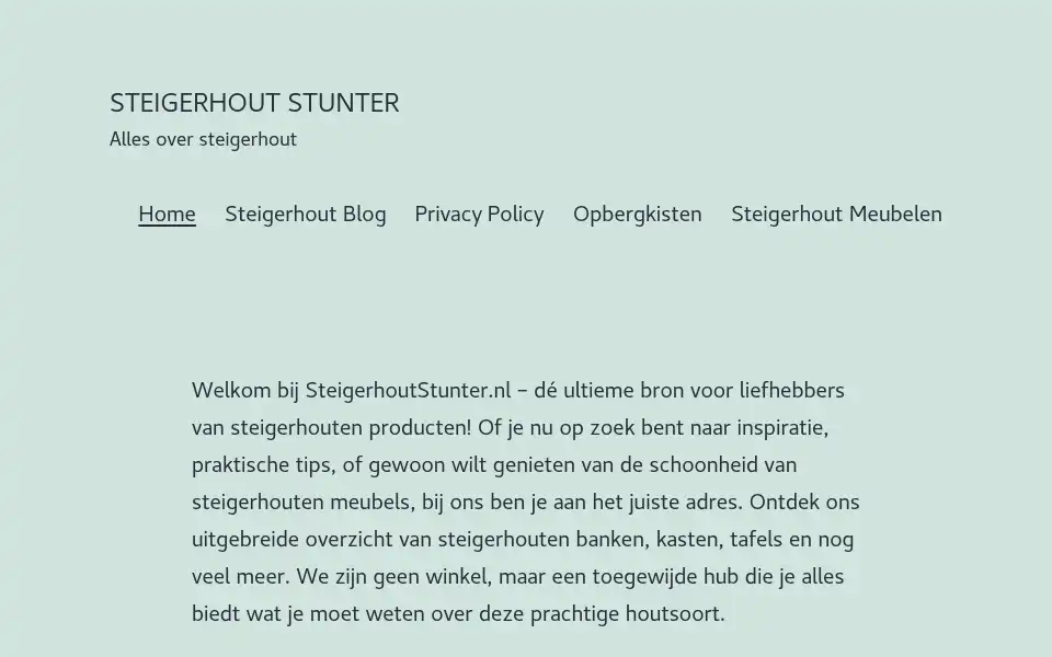 Screenshot of steigerhoutstunter.nl