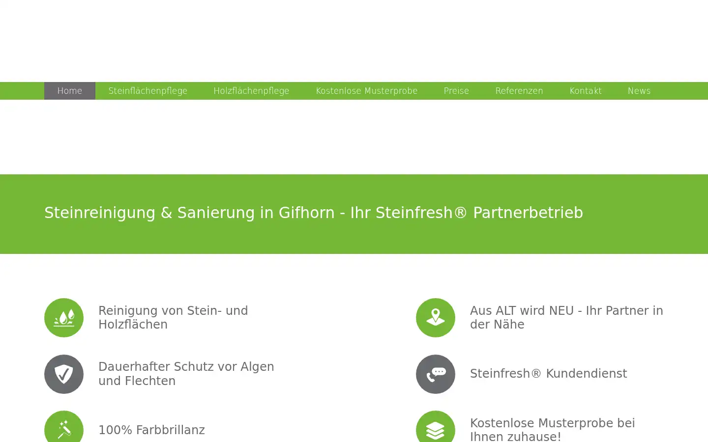 Screenshot of steinfresh-gifhorn.de
