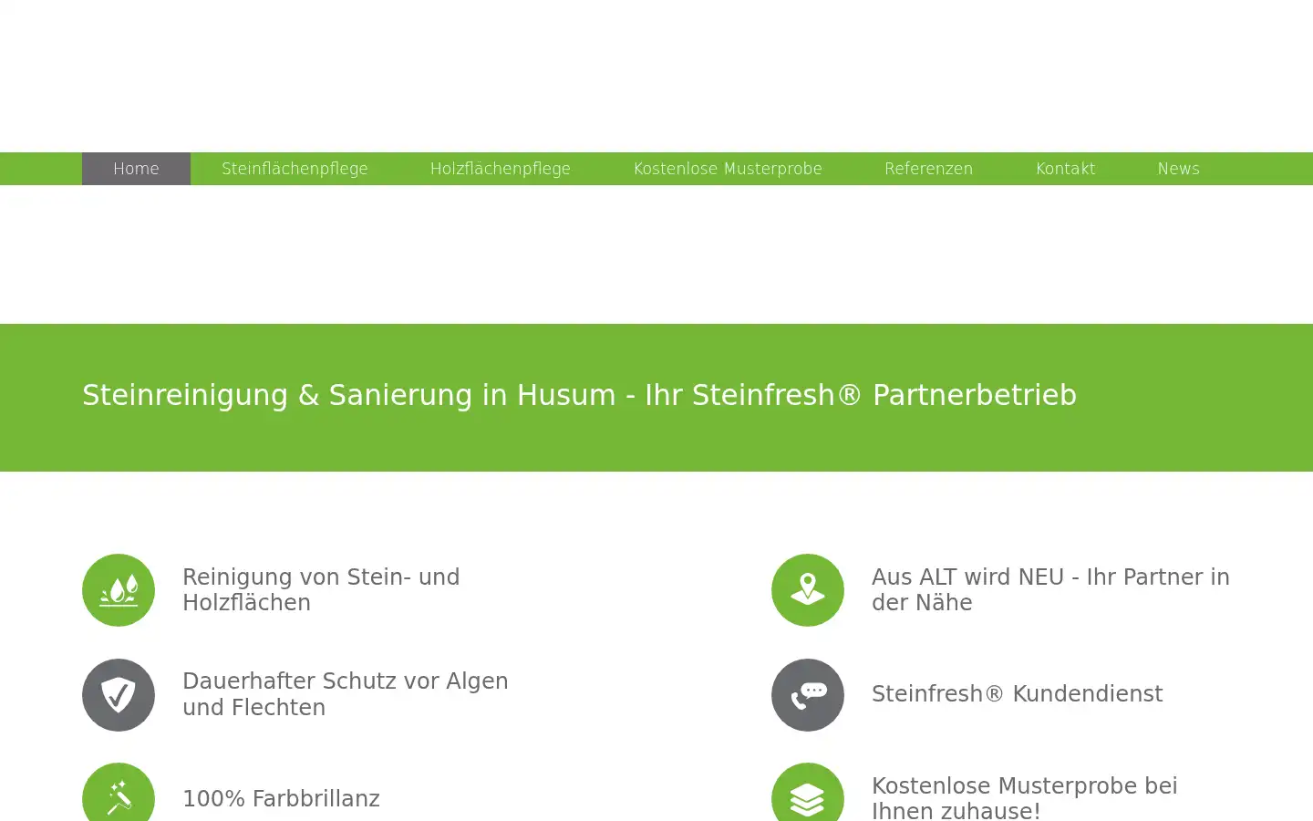 Screenshot of steinfresh-petersen.de