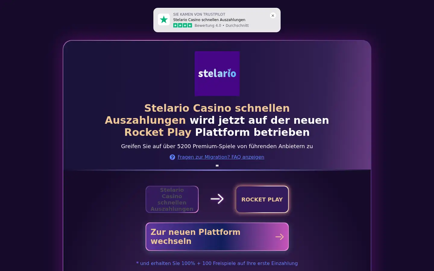 Screenshot of stelario-casino.site