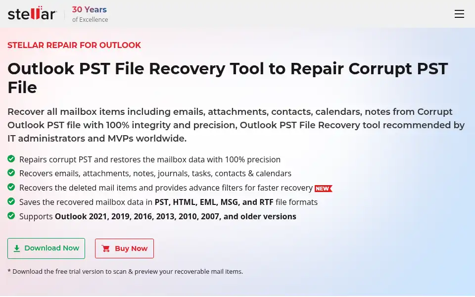 Screenshot of stellardatarecovery.com
