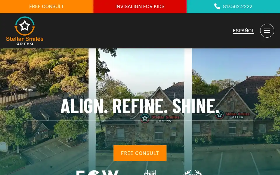 Screenshot of stellarsmilesortho.com