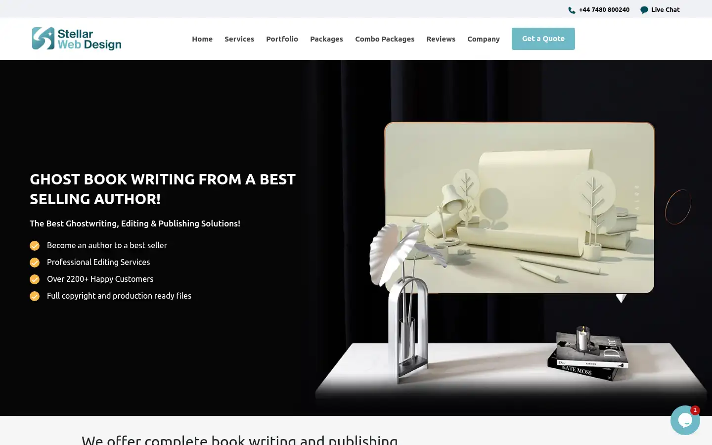 Screenshot of stellarwebdesigns.co.uk