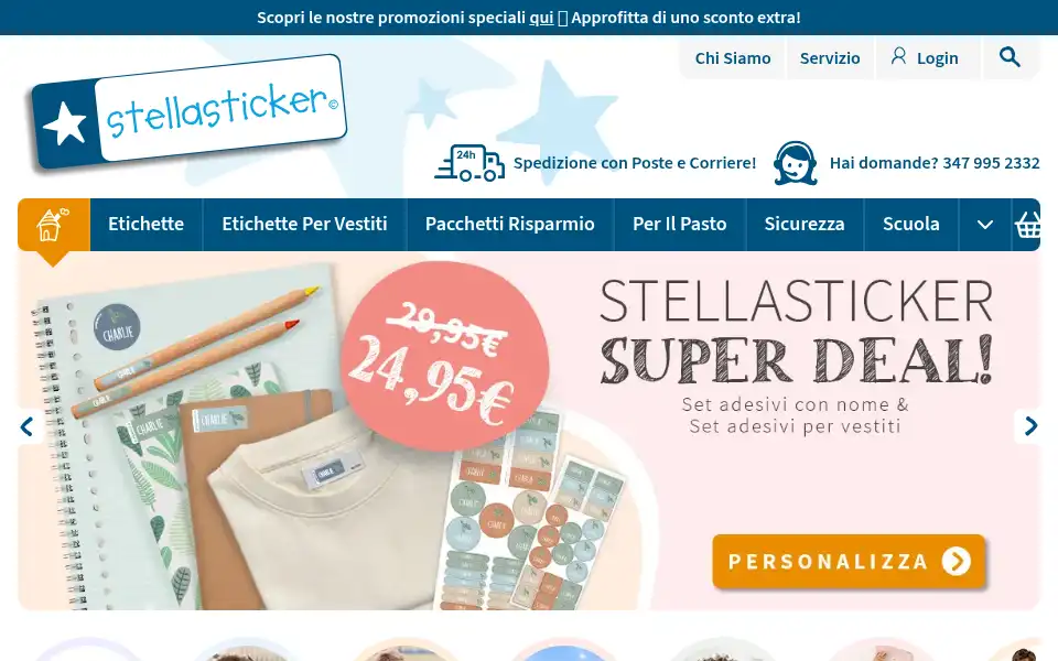 Screenshot of stellasticker.it