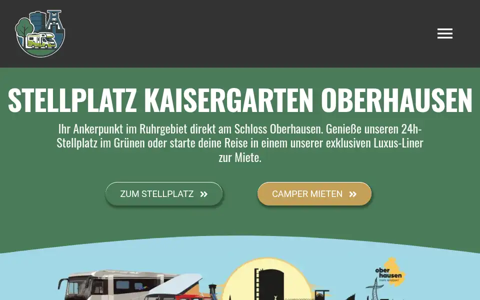 Screenshot of stellplatz-kaisergarten.de